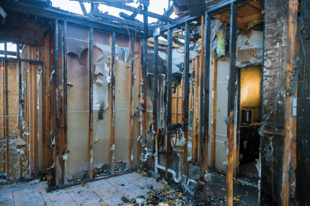 Professional Fire Damage Restoration technician working in Surfside Beach, SC